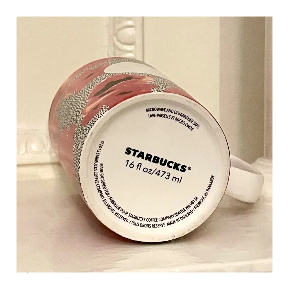 Starbucks 2015 Collector’s Tall Ceramic Coffee Mug 16 fl.ounces